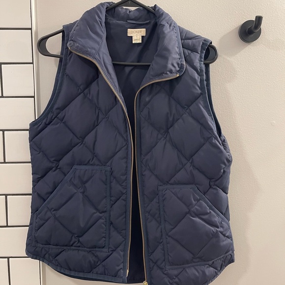 J. Crew Jackets & Blazers - J.Crew Midnight Blue Quilted Outerwear